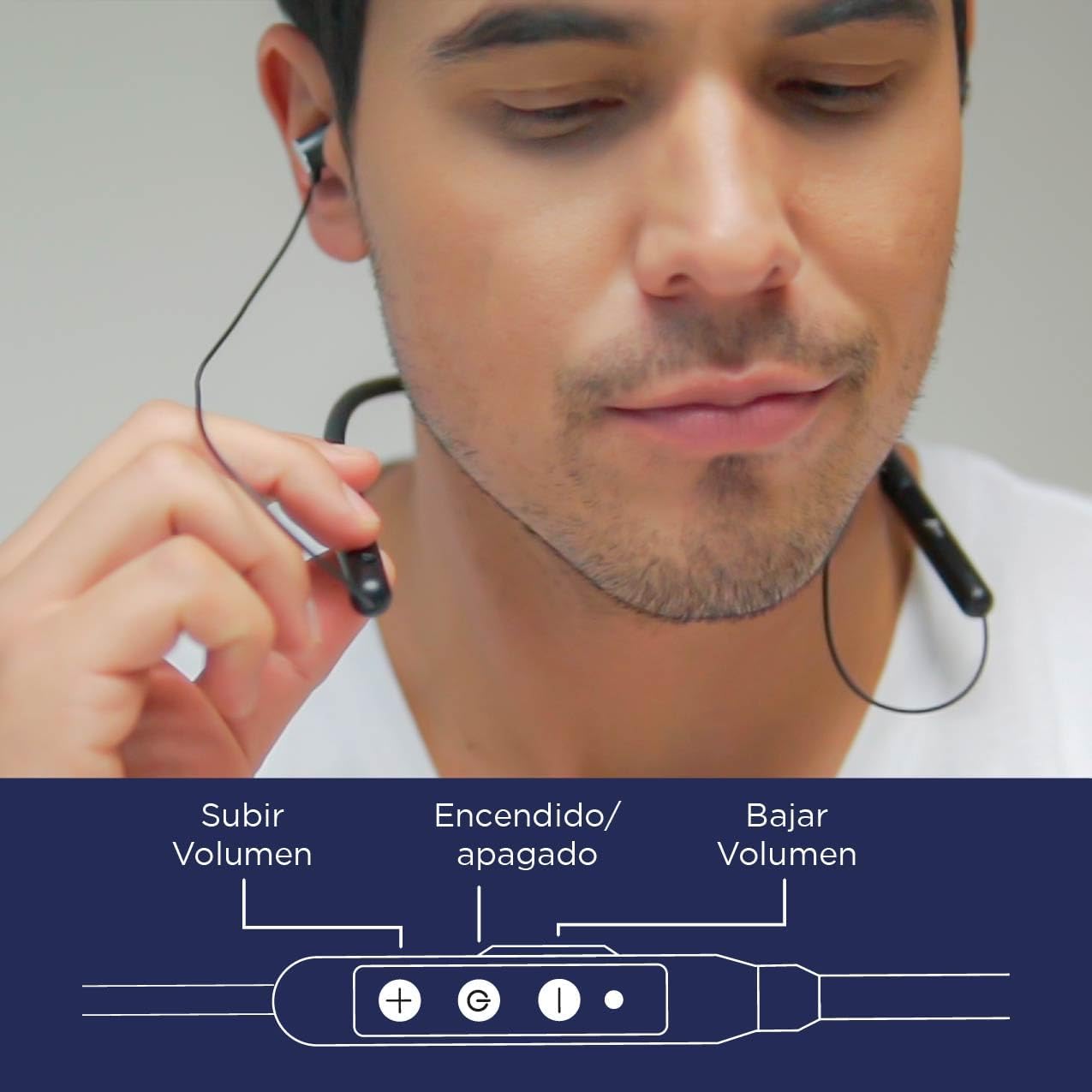 Foto 6 pulgar | Audífonos Deportivos Inalámbricos Hokins Bluetooth 5.2 Con Banda Para El Cuello Contra Agua Ipx5