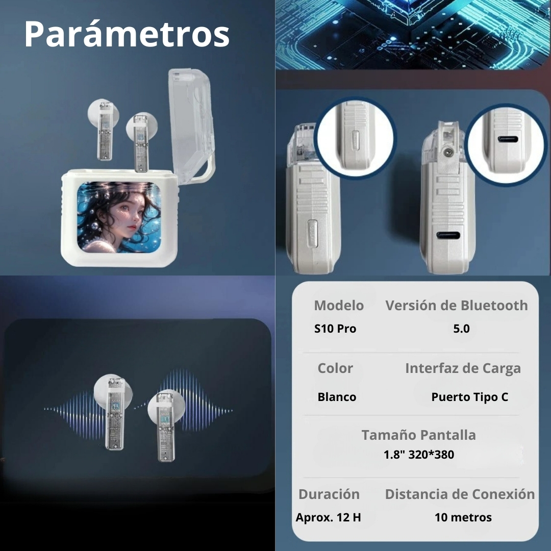 Foto 3 | Audífonos S10 Pro Blanco