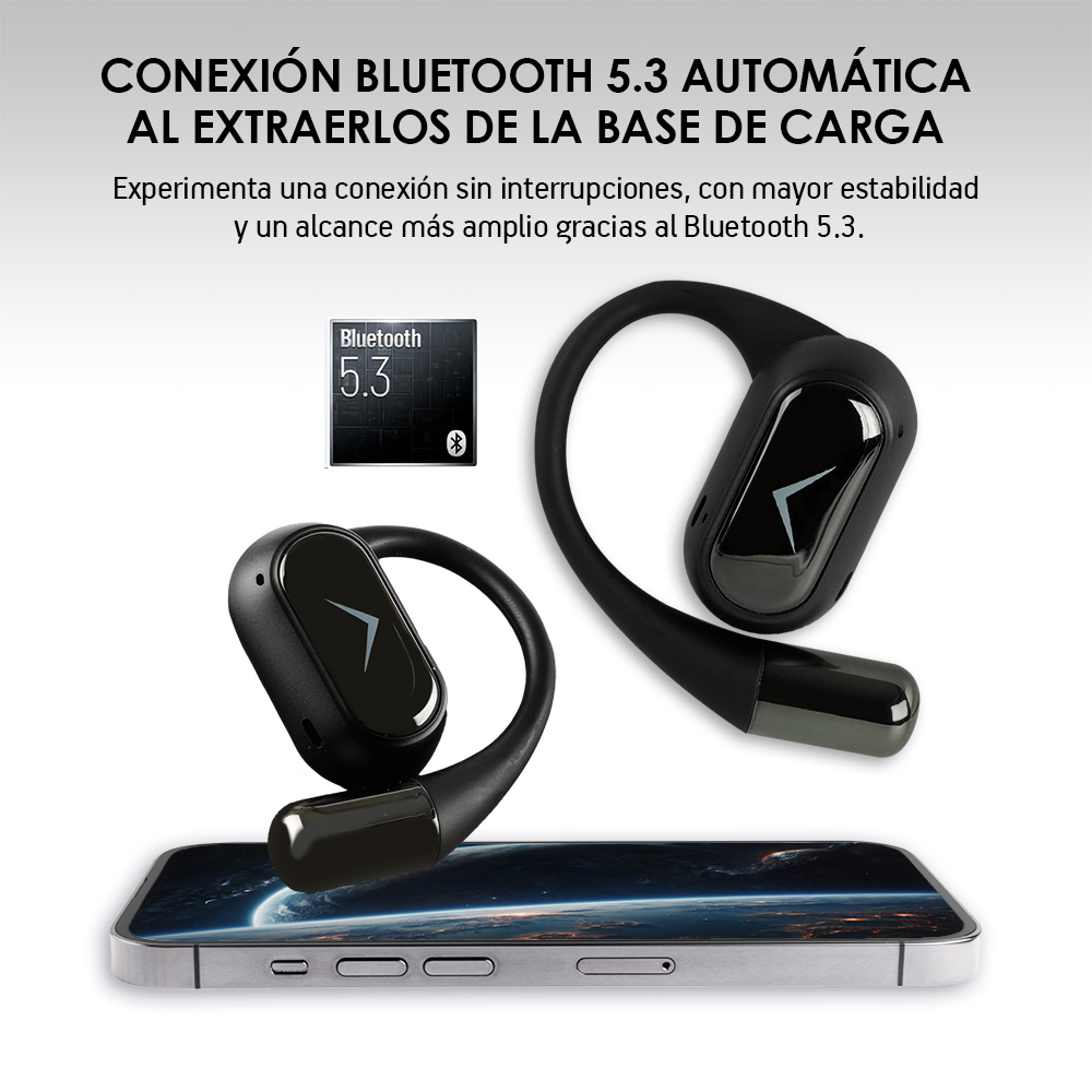 Foto 5 | Audifonos Inalámbricos Sport Open Ear Bt 5.3 Negro