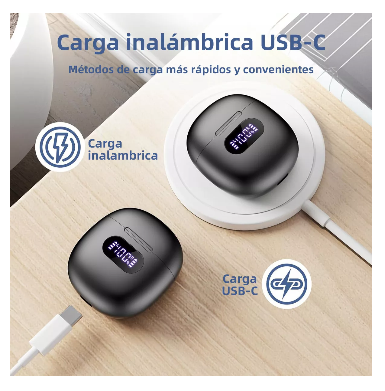 Foto 3 pulgar | Auriculares Bluetooth Bmani S13 Inalámbricos con Estuche de Carga y Pantalla LED