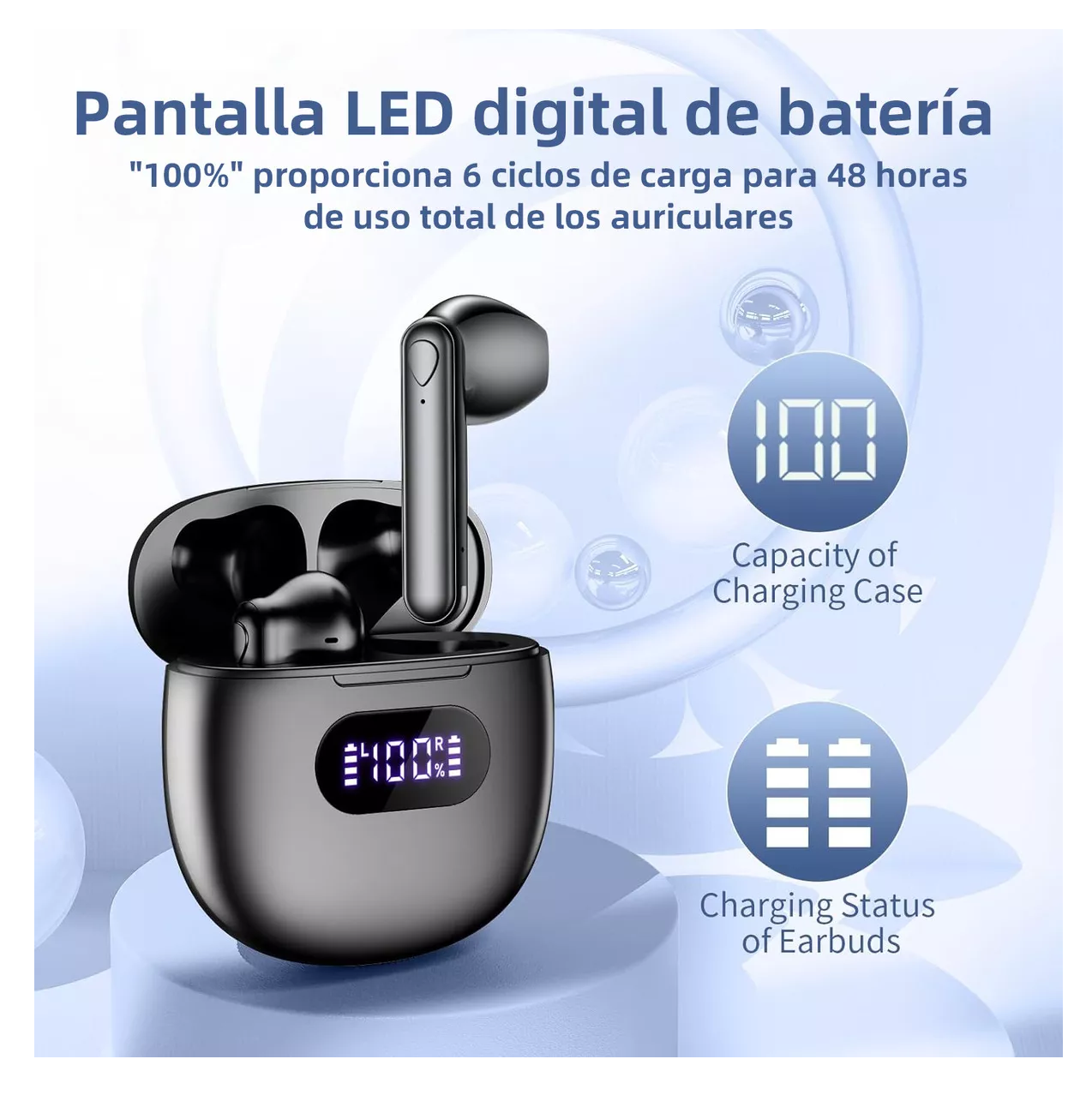 Foto 5 pulgar | Auriculares Bluetooth Bmani S13 Inalámbricos con Estuche de Carga y Pantalla LED