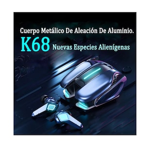 Foto 4 | Auriculares Bluetooth Bmani Inalámbricos Gamer K68 con Luz Led Negra