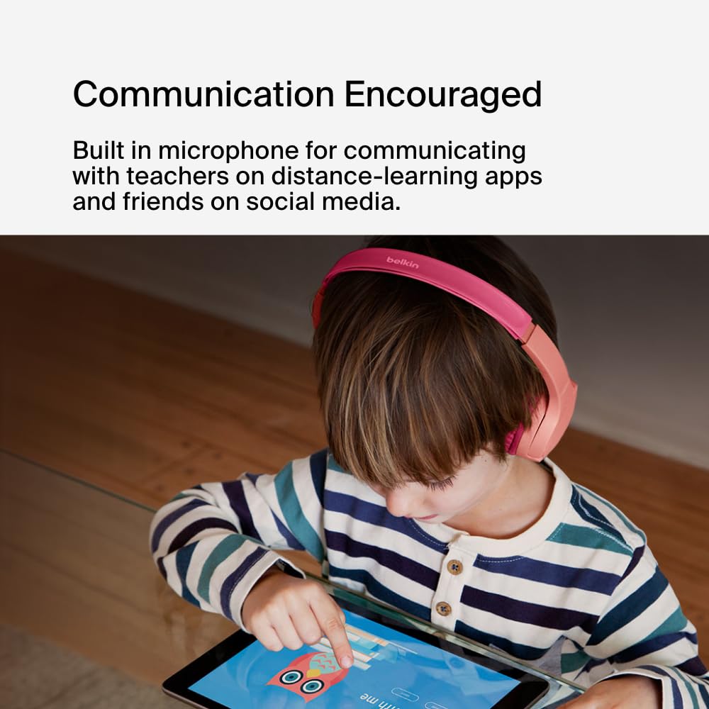 Foto 5 pulgar | Auriculares Inalámbricos Belkin Soundform Mini Kids Con Micrófono, Color Rosa - Venta Internacional.