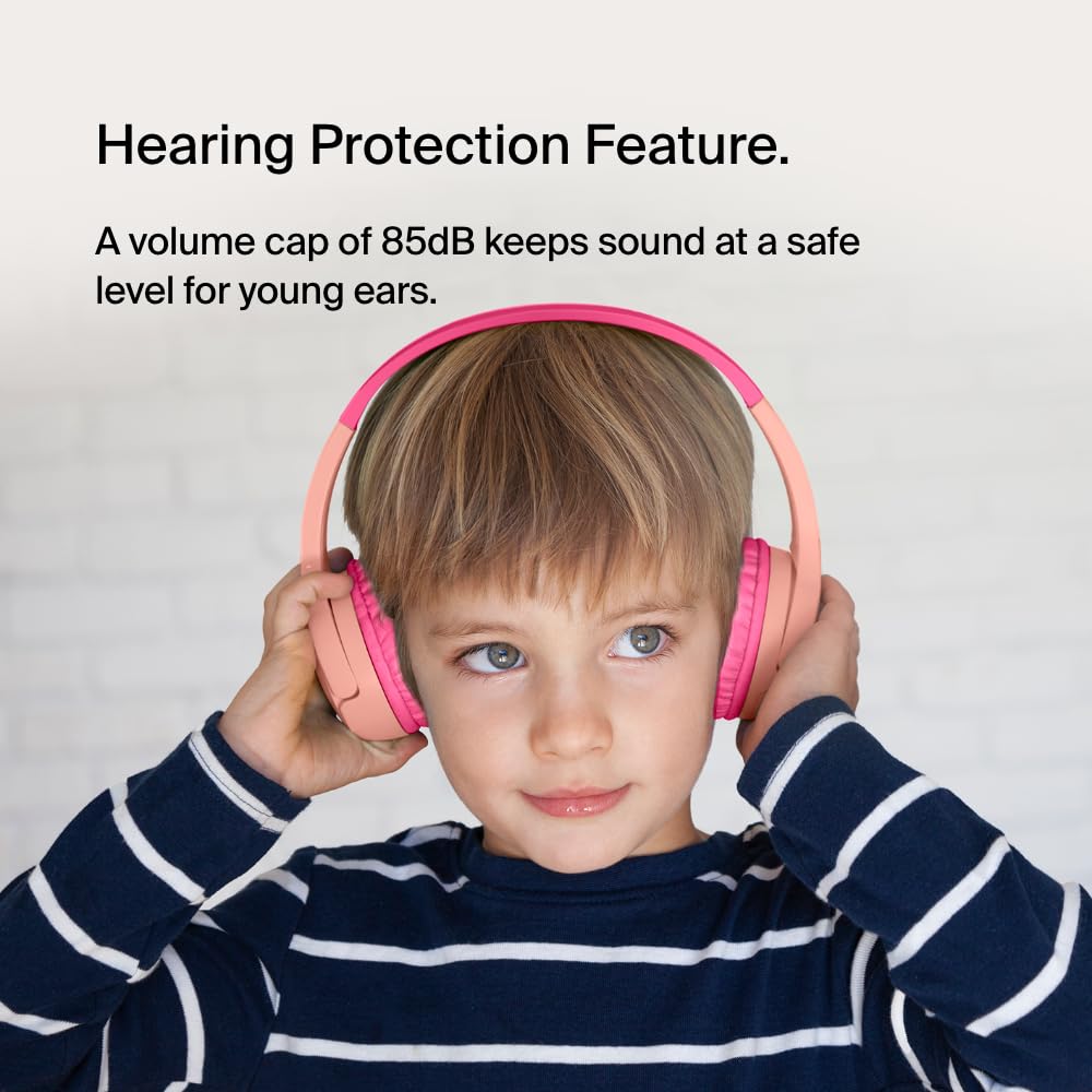 Foto 6 pulgar | Auriculares Inalámbricos Belkin Soundform Mini Kids Con Micrófono, Color Rosa - Venta Internacional.