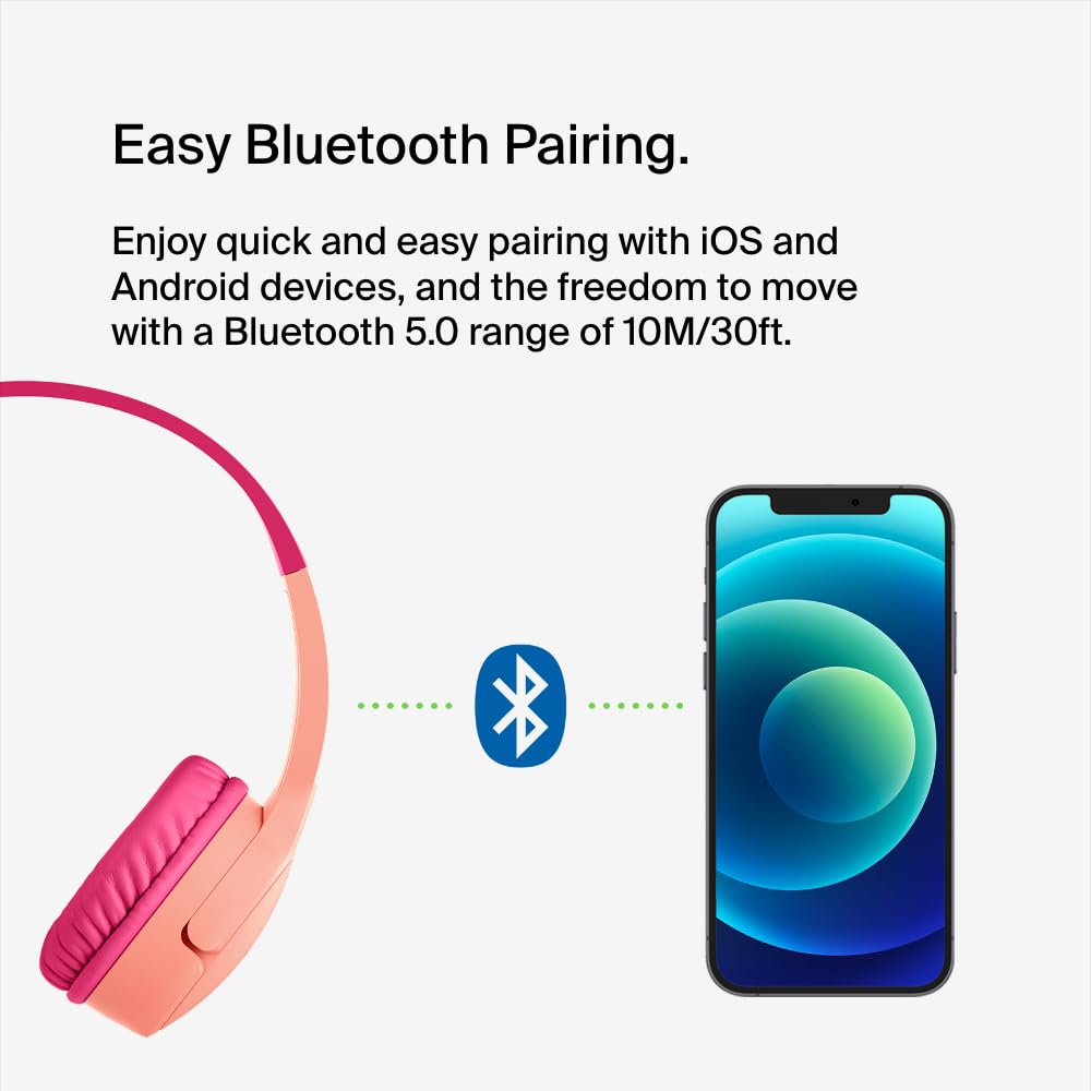 Foto 7 pulgar | Auriculares Inalámbricos Belkin Soundform Mini Kids Con Micrófono, Color Rosa - Venta Internacional.