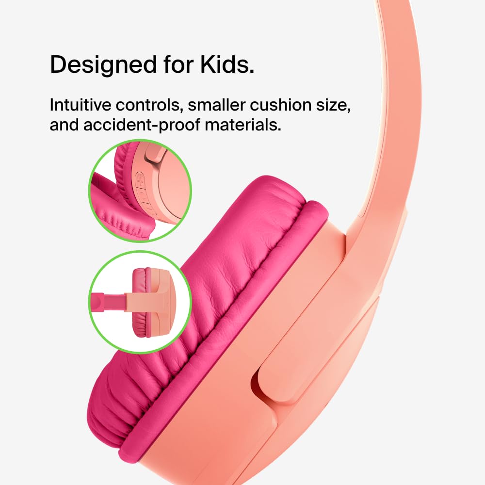 Foto 8 pulgar | Auriculares Inalámbricos Belkin Soundform Mini Kids Con Micrófono, Color Rosa - Venta Internacional.