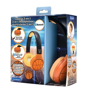 Foto 5 | Auriculares Lexibook Basketball 2 En 1 Con Bluetooth Y Cable Para Niños - Venta Internacional.