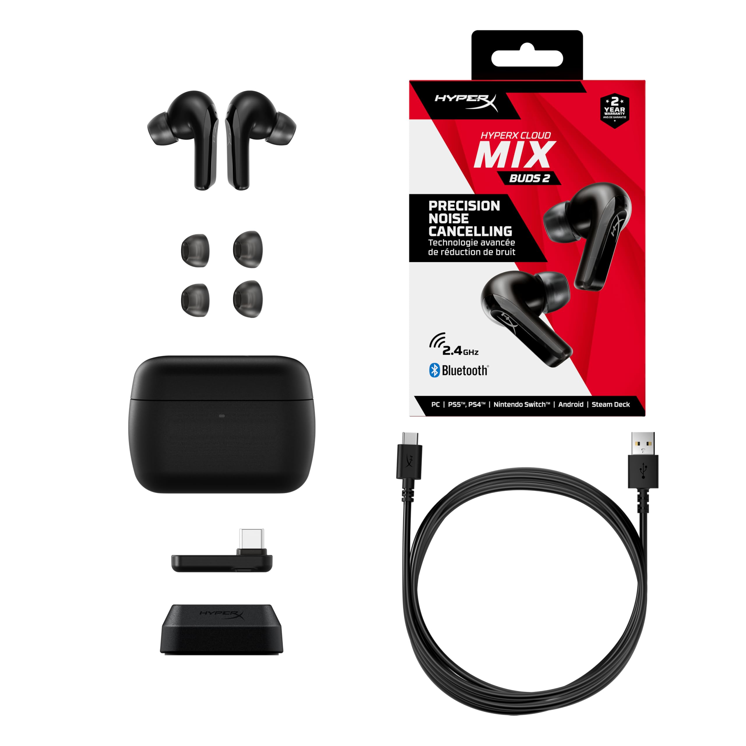 Foto 7 pulgar | Auriculares Para Juegos Hyperx Cloud Mix Buds 2 Con Anc Bluetooth 5.3 - Venta Internacional.