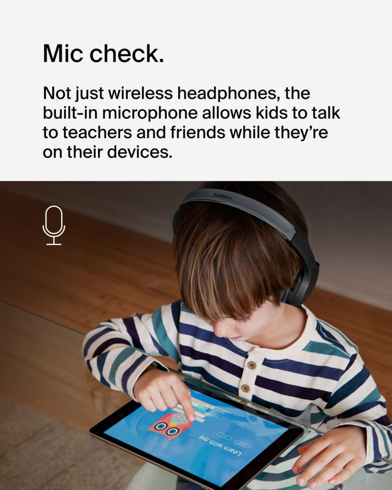 Foto 6 pulgar | Auriculares Inalámbricos Belkin Soundform Mini Kids Con Micrófono 30h Negros - Venta Internacional.