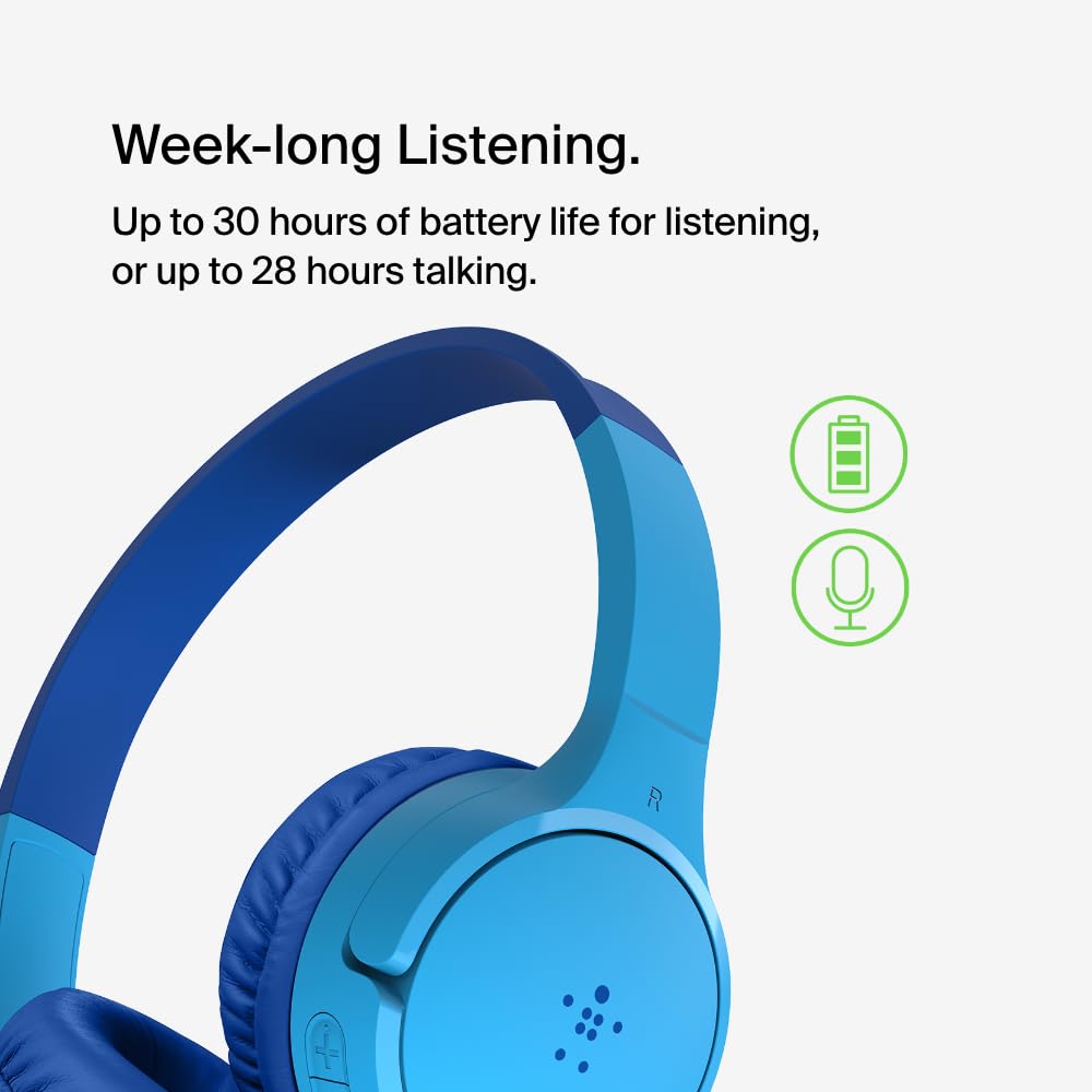 Foto 4 pulgar | Auriculares Inalámbricos Belkin Soundform Mini Kids Con Micrófono, Color Azul - Venta Internacional.
