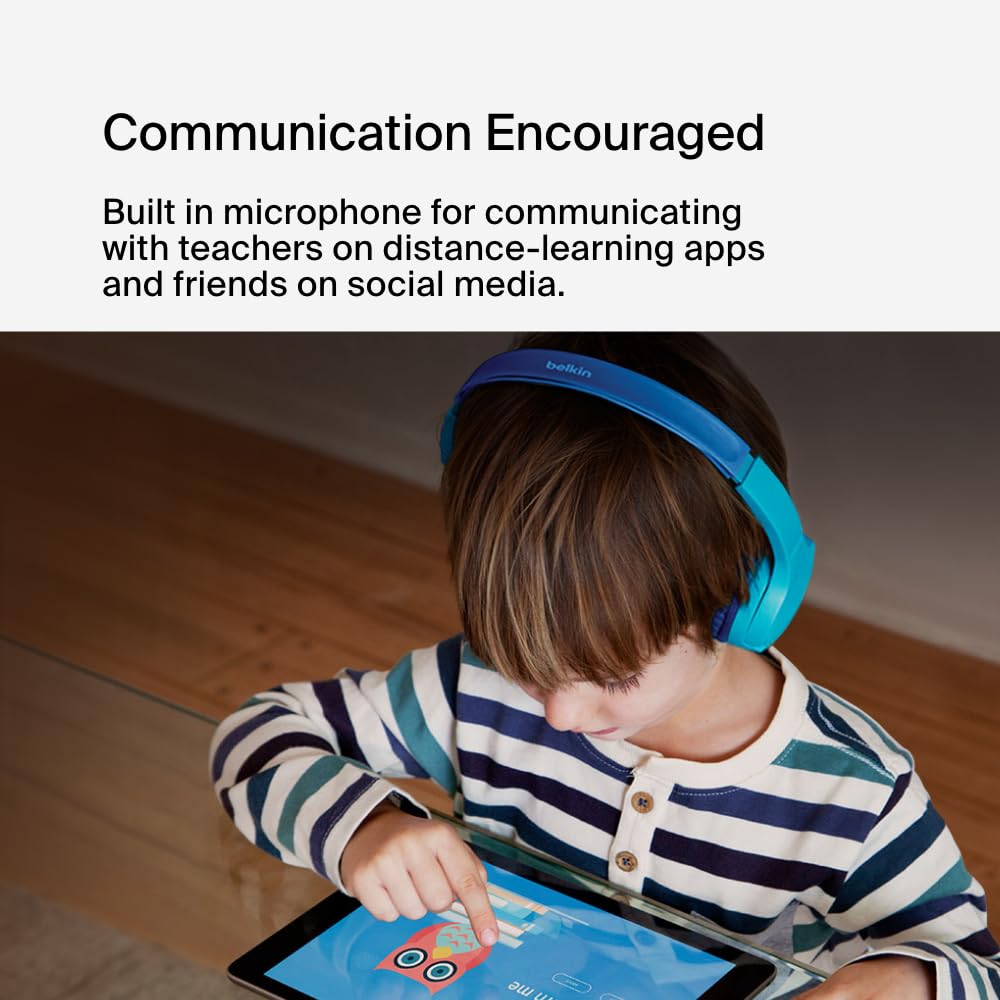 Foto 5 pulgar | Auriculares Inalámbricos Belkin Soundform Mini Kids Con Micrófono, Color Azul - Venta Internacional.
