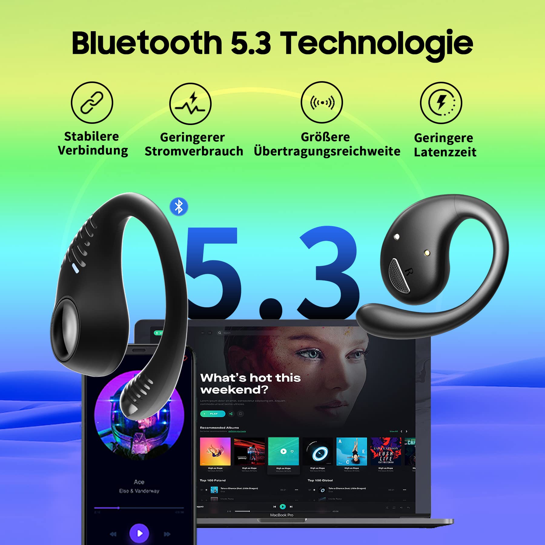 Foto 4 pulgar | Auriculares Abiertos Blackview Airbuds 10 Bluetooth 5.3 Ipx7 - Venta Internacional.