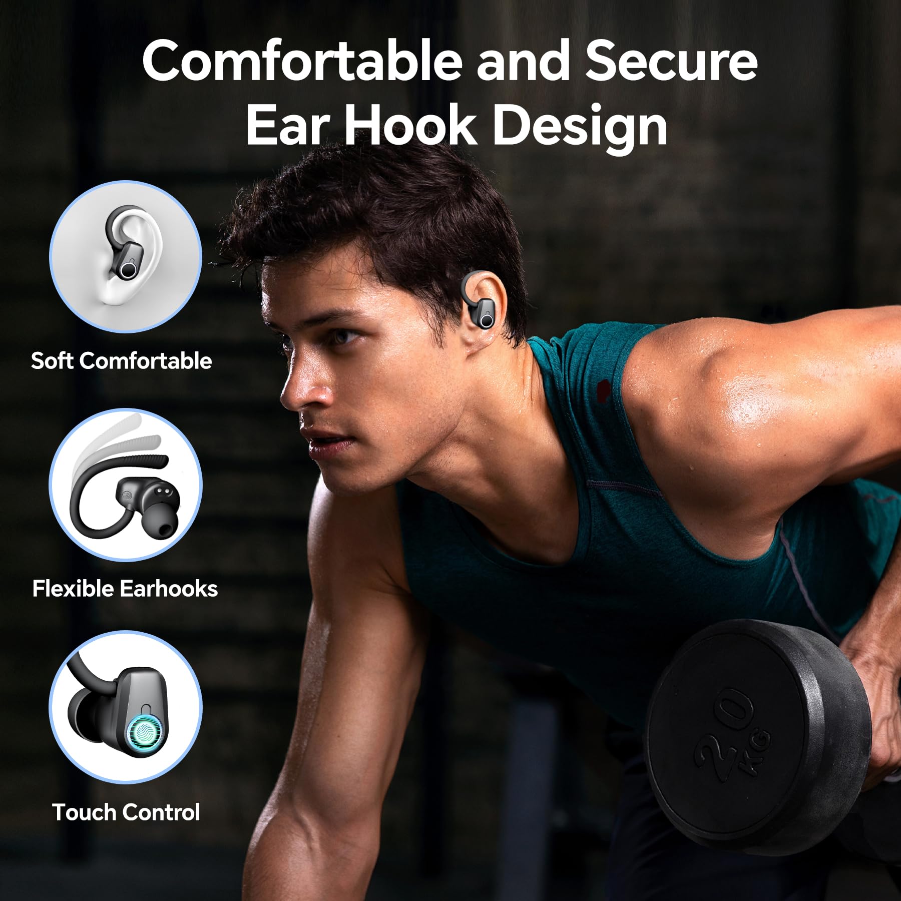 Foto 3 pulgar | Auriculares Inalámbricos Blackview Sport Bluetooth 5.3 Con Cancelación De Ruido - Venta Internacional.