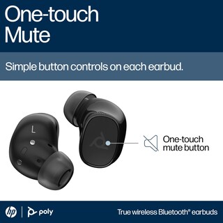 Foto 2 | Audífonos True Wireless Poly Voyager Free 20 Negros con Bluetooth-Venta Internacional