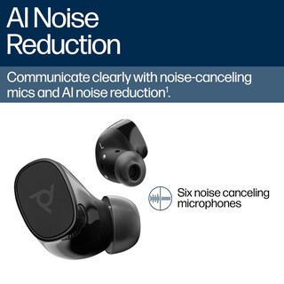 Foto 4 | Audífonos True Wireless Poly Voyager Free 20 Negros con Bluetooth-Venta Internacional