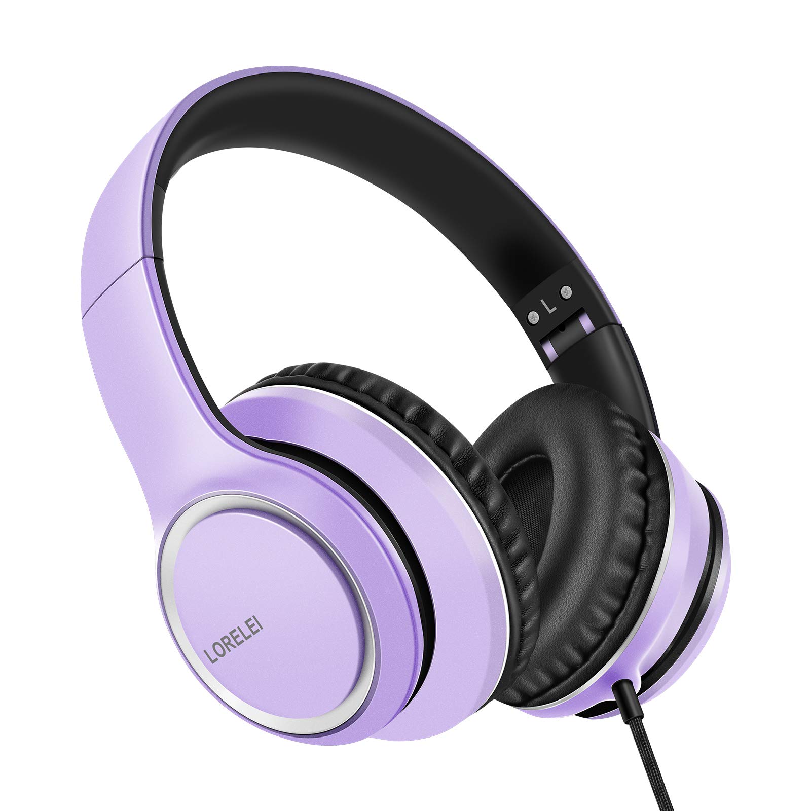 Auriculares Lorelei X8 Para Colocar Sobre Las Orejas Con Cable Y Micrófono, Color Morado Oscuro - Venta Internacional.