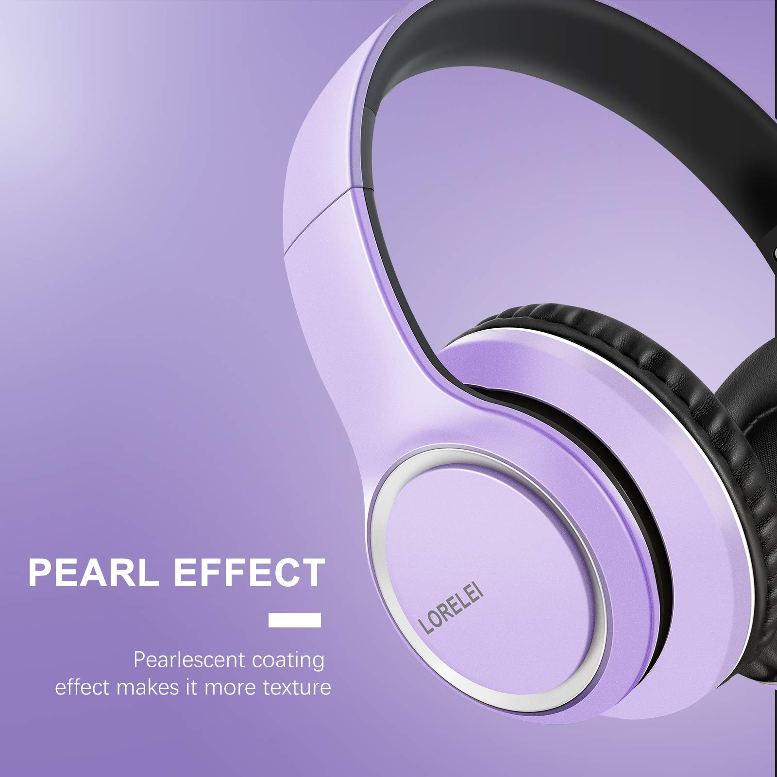 Foto 4 pulgar | Auriculares Lorelei X8 Para Colocar Sobre Las Orejas Con Cable Y Micrófono, Color Morado Oscuro - Venta Internacional.