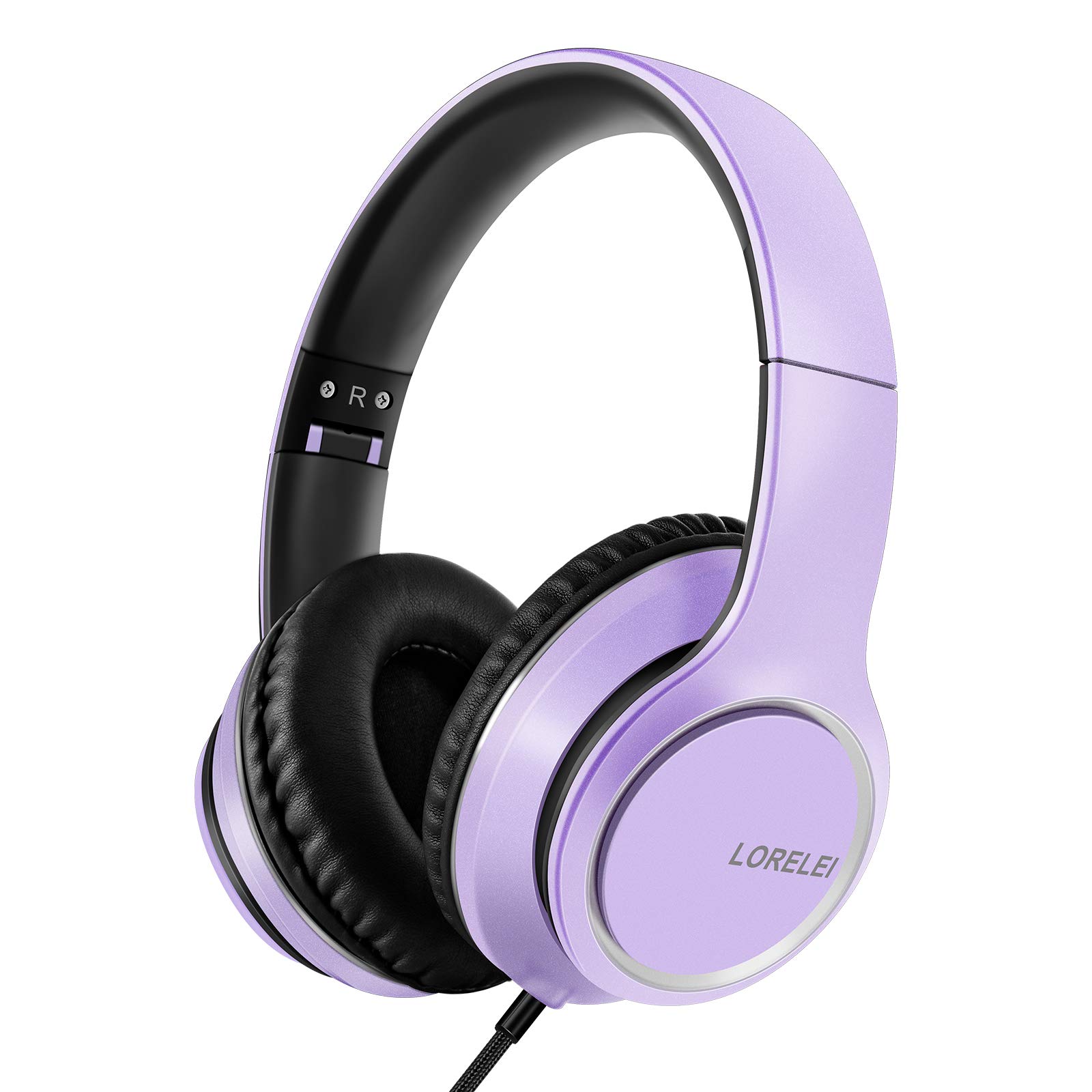 Foto 7 | Auriculares Lorelei X8 Para Colocar Sobre Las Orejas Con Cable Y Micrófono, Color Morado Oscuro - Venta Internacional.