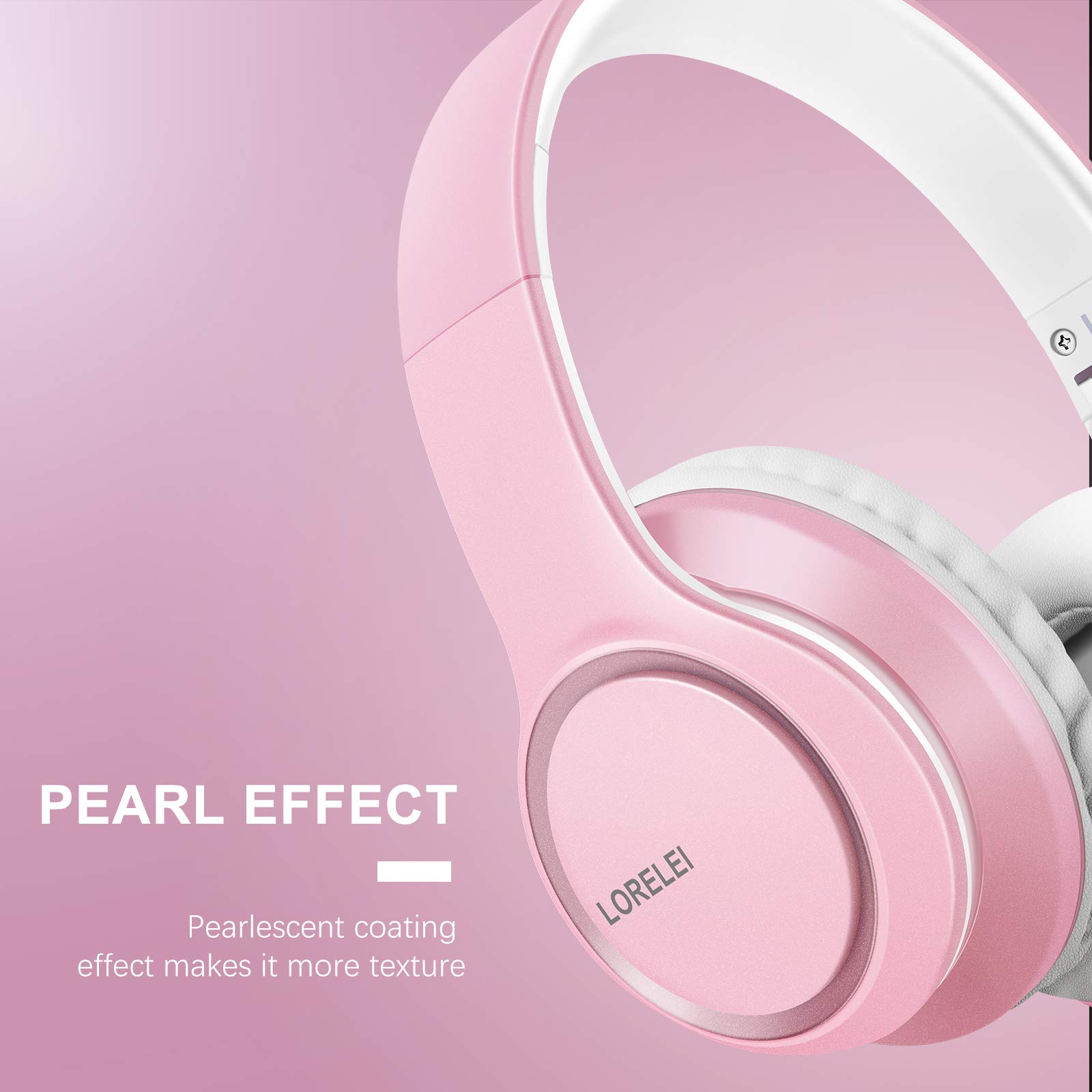 Foto 4 pulgar | Auriculares Supraurales Lorelei X8 con Cable y Micrófono Rosa  - Venta Internacional