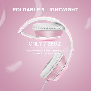 Foto 4 | Auriculares Supraurales Lorelei X8 con Cable y Micrófono Rosa - Venta Internacional