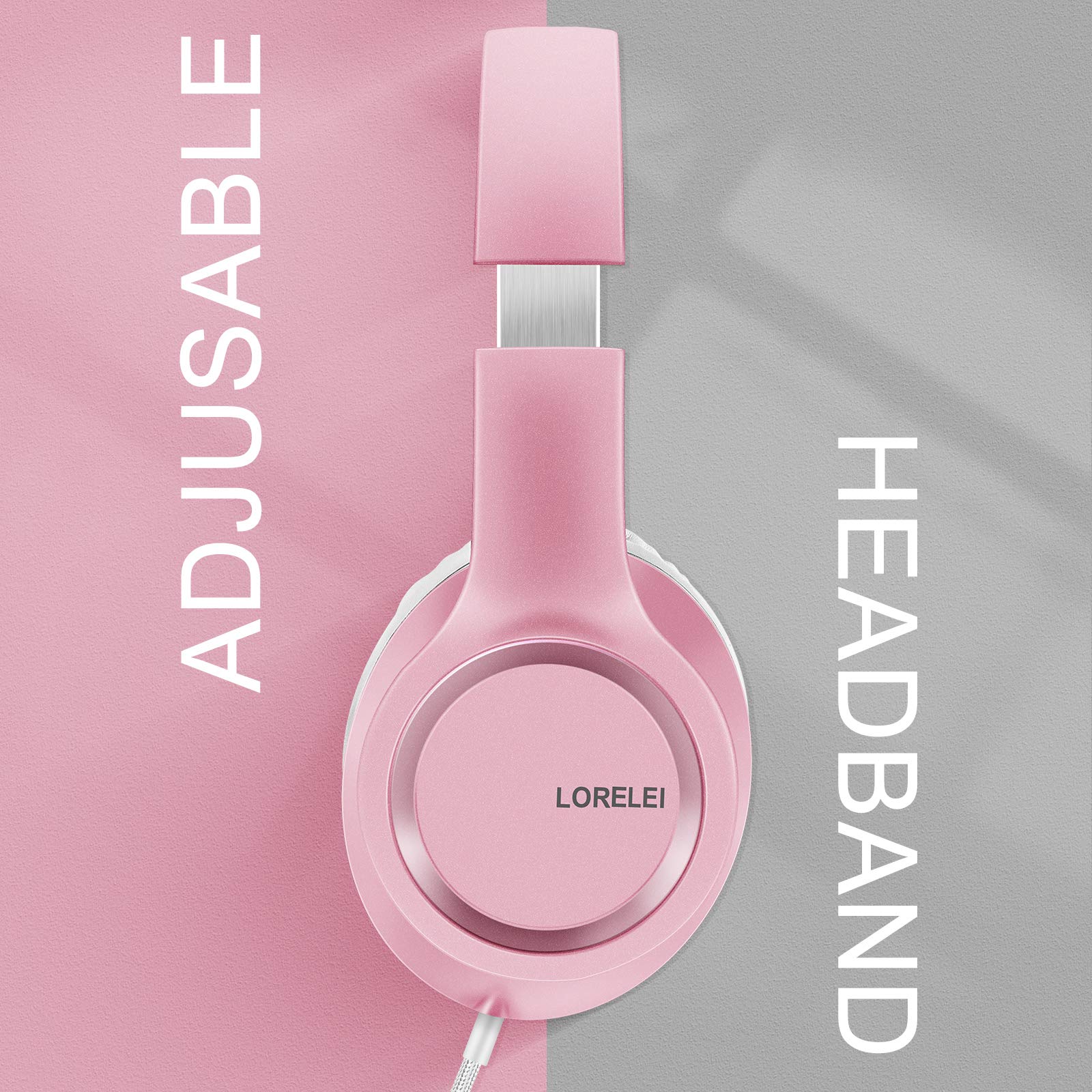 Foto 6 pulgar | Auriculares Supraurales Lorelei X8 con Cable y Micrófono Rosa  - Venta Internacional