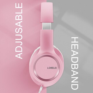 Foto 5 | Auriculares Supraurales Lorelei X8 con Cable y Micrófono Rosa - Venta Internacional