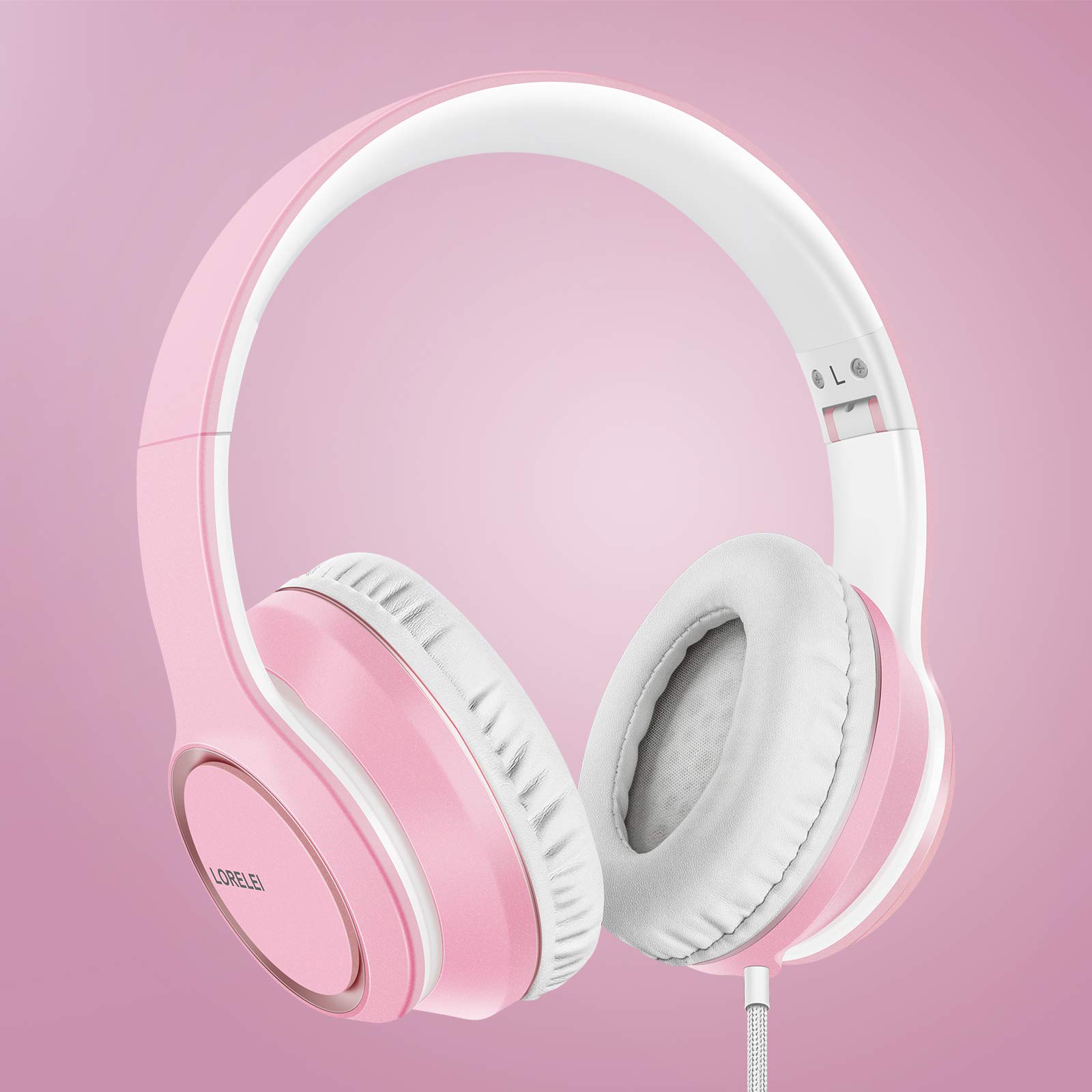 Foto 8 pulgar | Auriculares Supraurales Lorelei X8 con Cable y Micrófono Rosa  - Venta Internacional