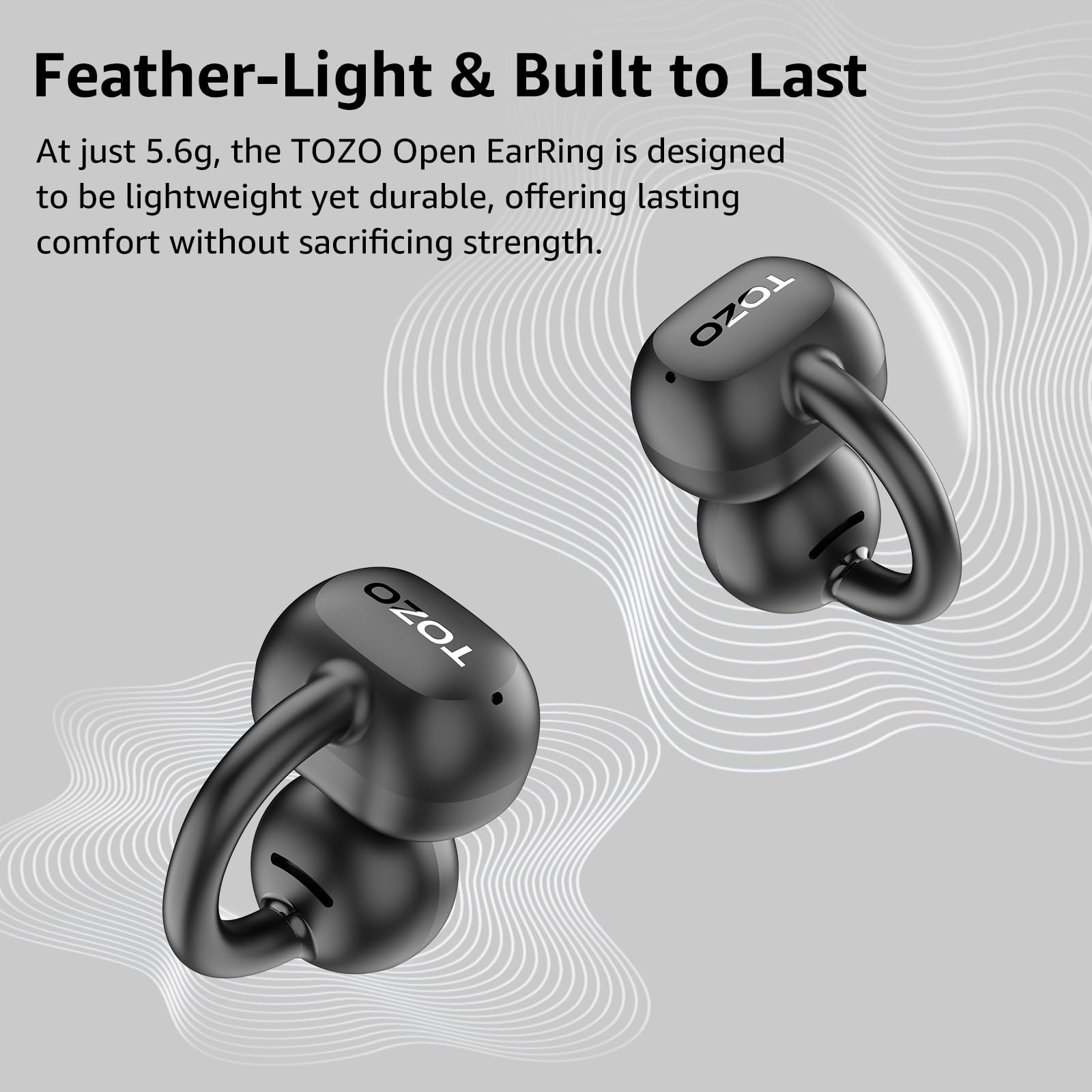 Foto 4 pulgar | Auriculares Abiertos Tozo Openearring Bluetooth 5.4 Negros - Venta Internacional.