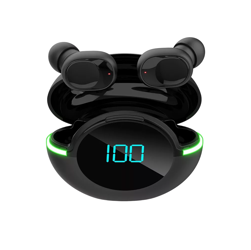 Auriculares In-ear Gamer Inalámbricos Axidun Usb Y80  Con Luz Led Negro