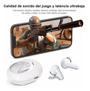 Foto 4 | Audífonos In-ear Inalámbricos Compatibles Con Iphone Android Blanco