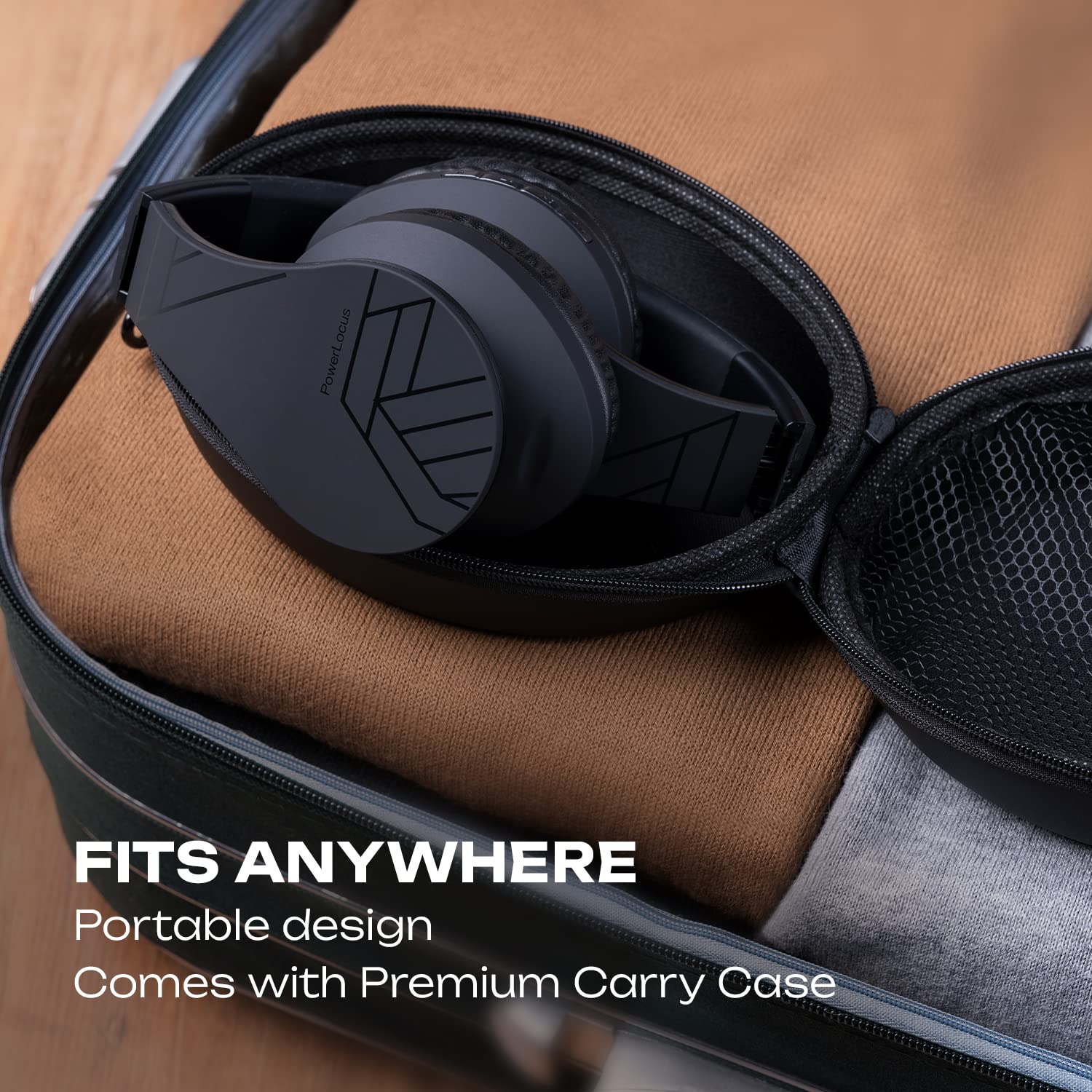 Foto 7 | Auriculares Supraaurales Bluetooth Powerlocus Inalámbricos Negros - Venta Internacional.