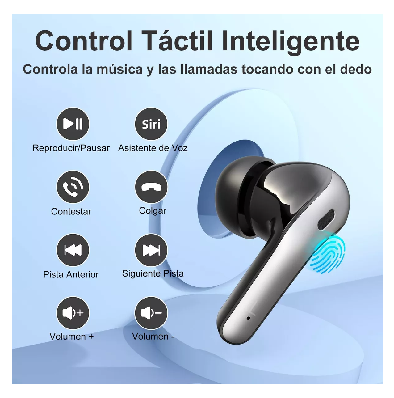 Foto 5 pulgar | Auriculares Inalámbricos Manos Libres 60 Horas, Negro