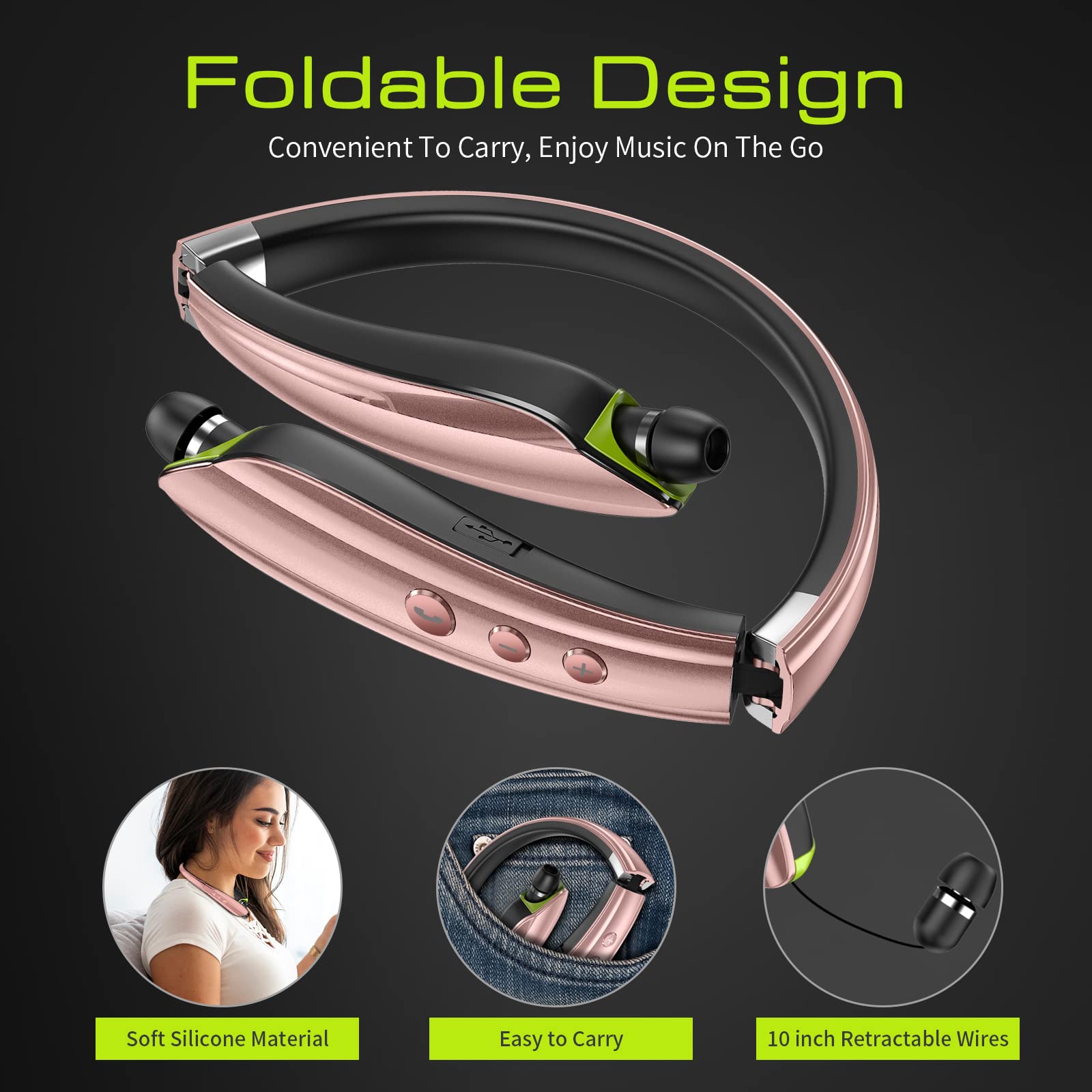 Foto 2 | Auriculares Bluetooth Galirity Banda para el Cuello - Venta Internacional