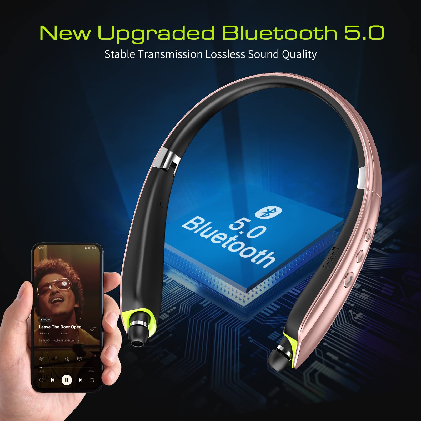 Foto 6 pulgar | Auriculares Bluetooth Galirity Banda para el Cuello - Venta Internacional