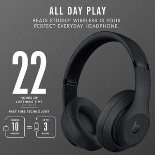 Foto 4 | Auriculares Inalámbricos Beats Studio3 con Cancelación de Ruido Negros - Venta Internacional
