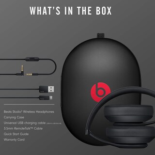 Foto 7 | Auriculares Inalámbricos Beats Studio3 con Cancelación de Ruido Negros - Venta Internacional
