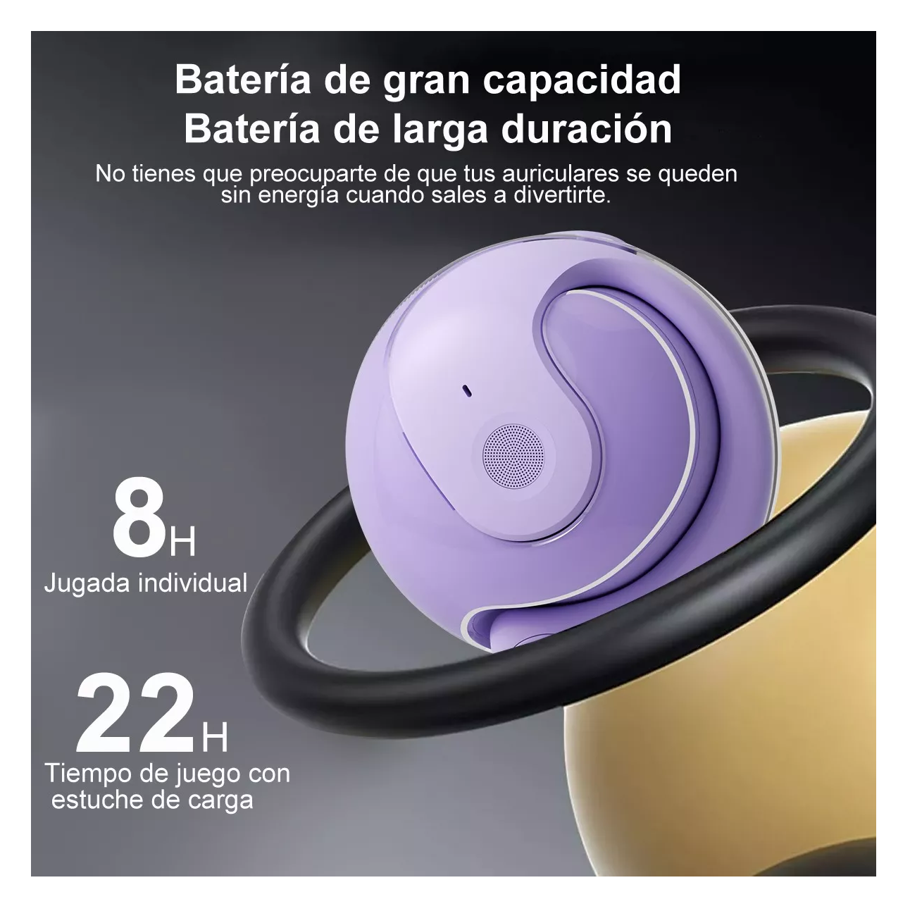 Foto 4 pulgar | Audífonos Inalambricos Bluetooth Deportivos Gamer Auricular Violeta