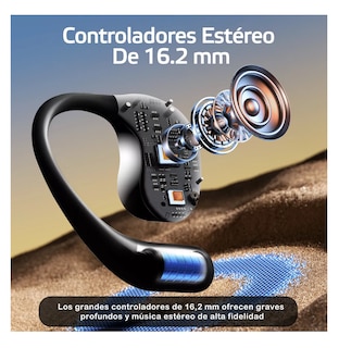 Foto 3 | Audífonos In-ear Inalámbricos Deportivos Auricular Bluetooth Negro