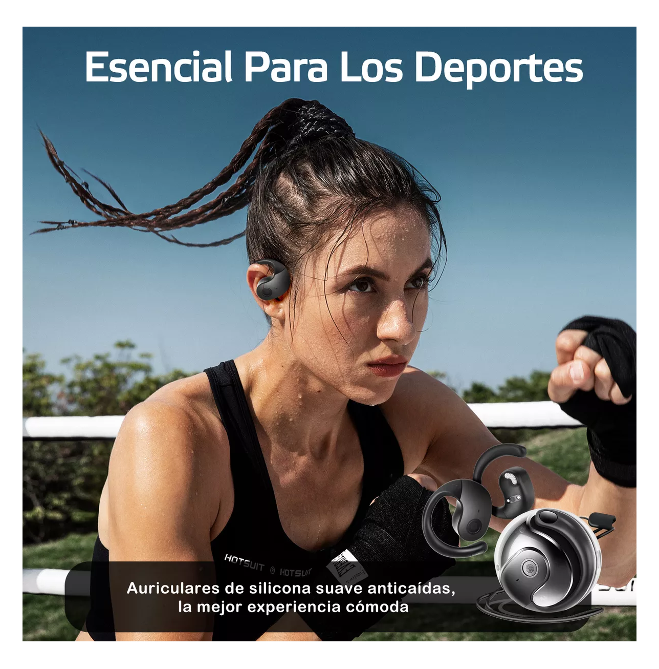 Foto 5 | Audífonos In-ear Inalámbricos Deportivos Auricular Bluetooth Negro