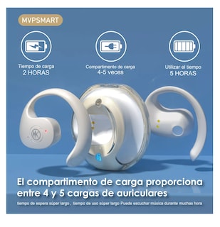 Foto 4 | Auriculares Deportivos Bluetooth Con Oreja Colgante Beige