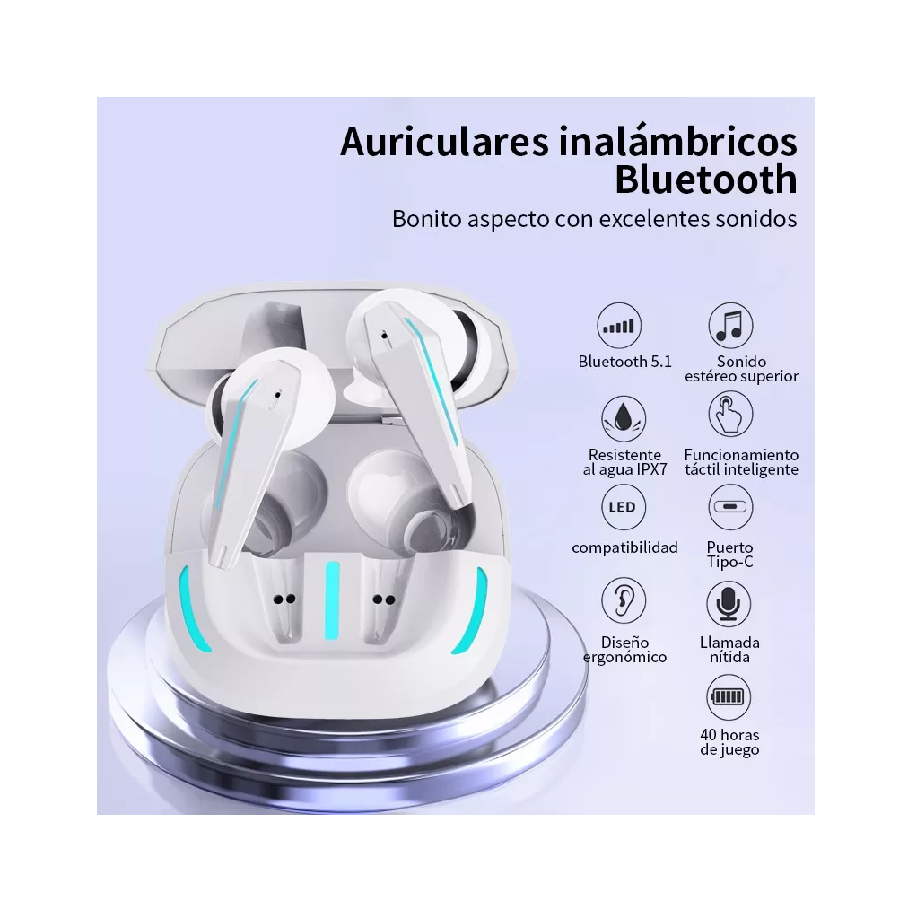 Foto 5 pulgar | Auriculares In-ear Gamer Inalámbricos Bluetooth Earphone X16 Blanco