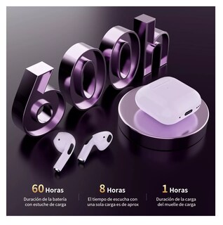 Foto 2 | Audífonos Inalámbricos Bluetooth Belug Blancos Compatibles con iPhone y Android