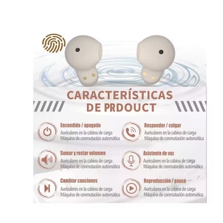 Foto 3 | Auriculares Inalámbricos Belug Bluetooth Beige