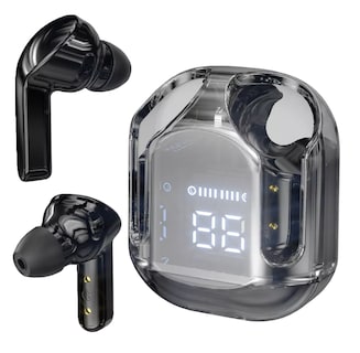 Foto 1 | Audífonos Inalámbricos Bluetooth Transparente Auriculares Negro