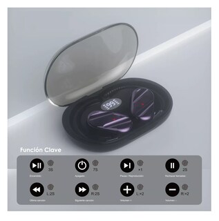 Foto 2 | Audífonos Bluetooth Belug Over-ear Led Negro