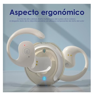 Foto 3 | Auriculares Deportivos Bluetooth Con Oreja Colgante Beige