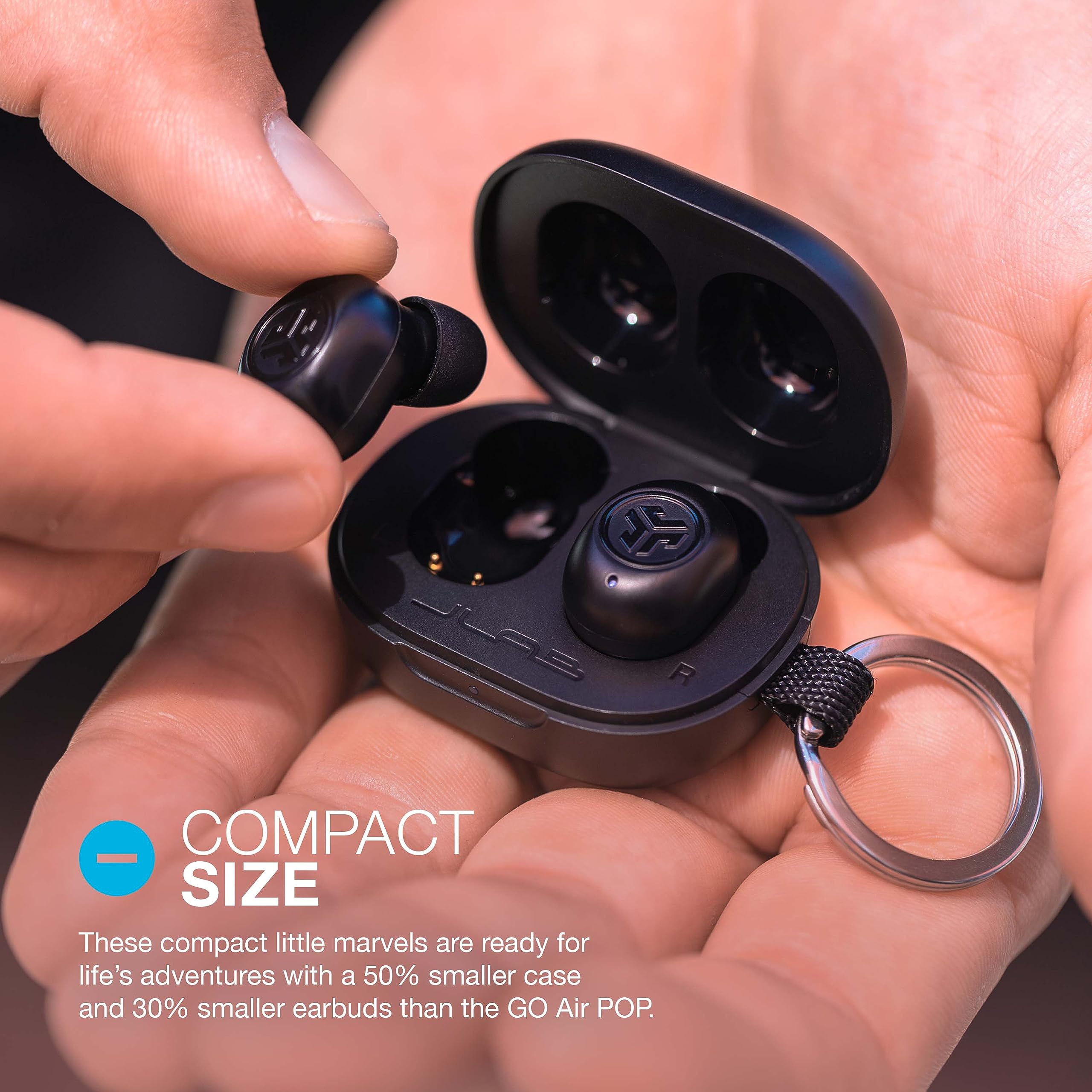 Foto 2 | Auriculares Bluetooth Jlab Jbuds Mini Con Funda De Carga Negra - Venta Internacional.