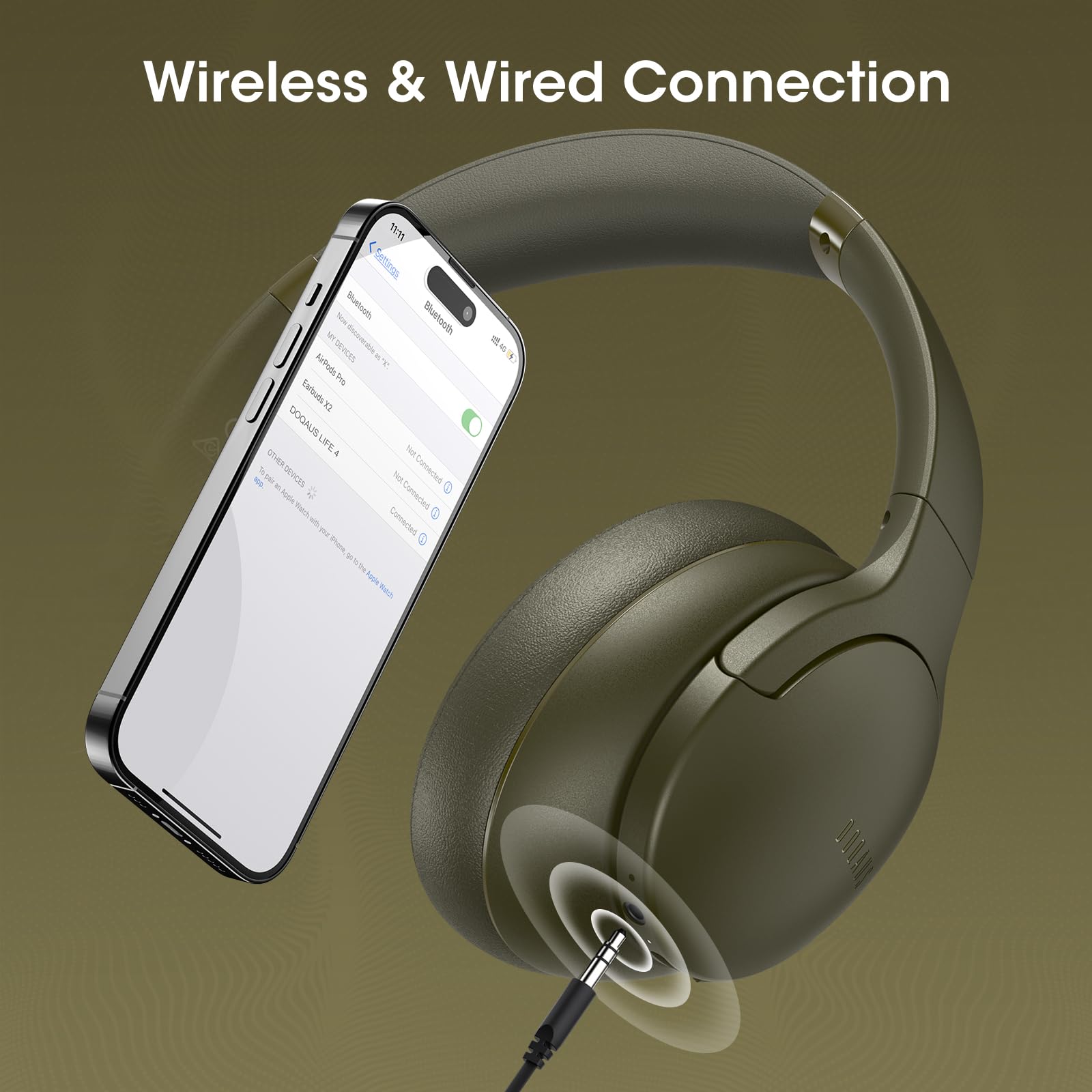 Foto 8 pulgar | Audífonos Inalámbricos Doqaus Negro con Bluetooth-Venta Internacional