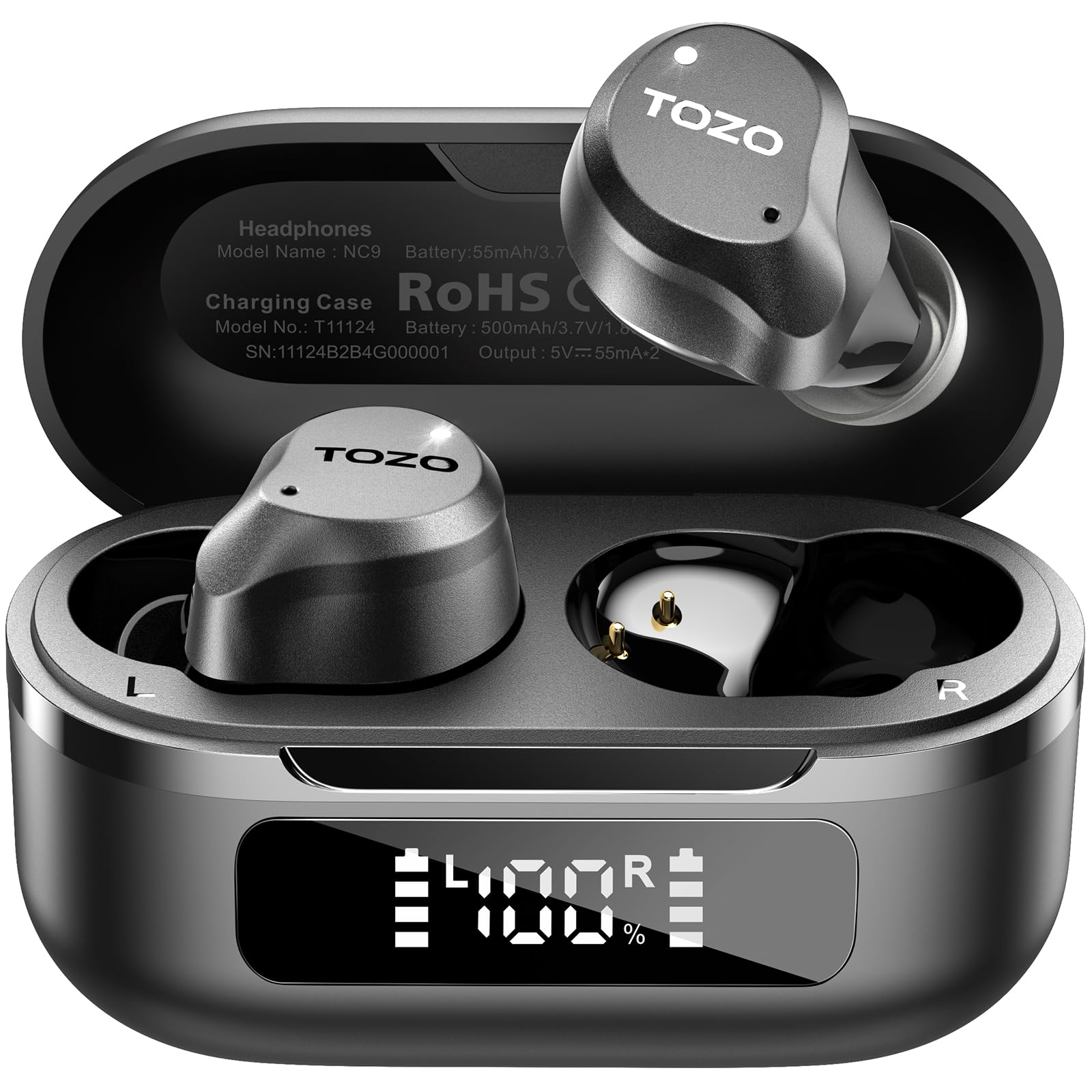 Auriculares Inalámbricos Tozo Hybrid Con Cancelación Activa De Ruido, 59 Horas De Reproducción - Venta Internacional.