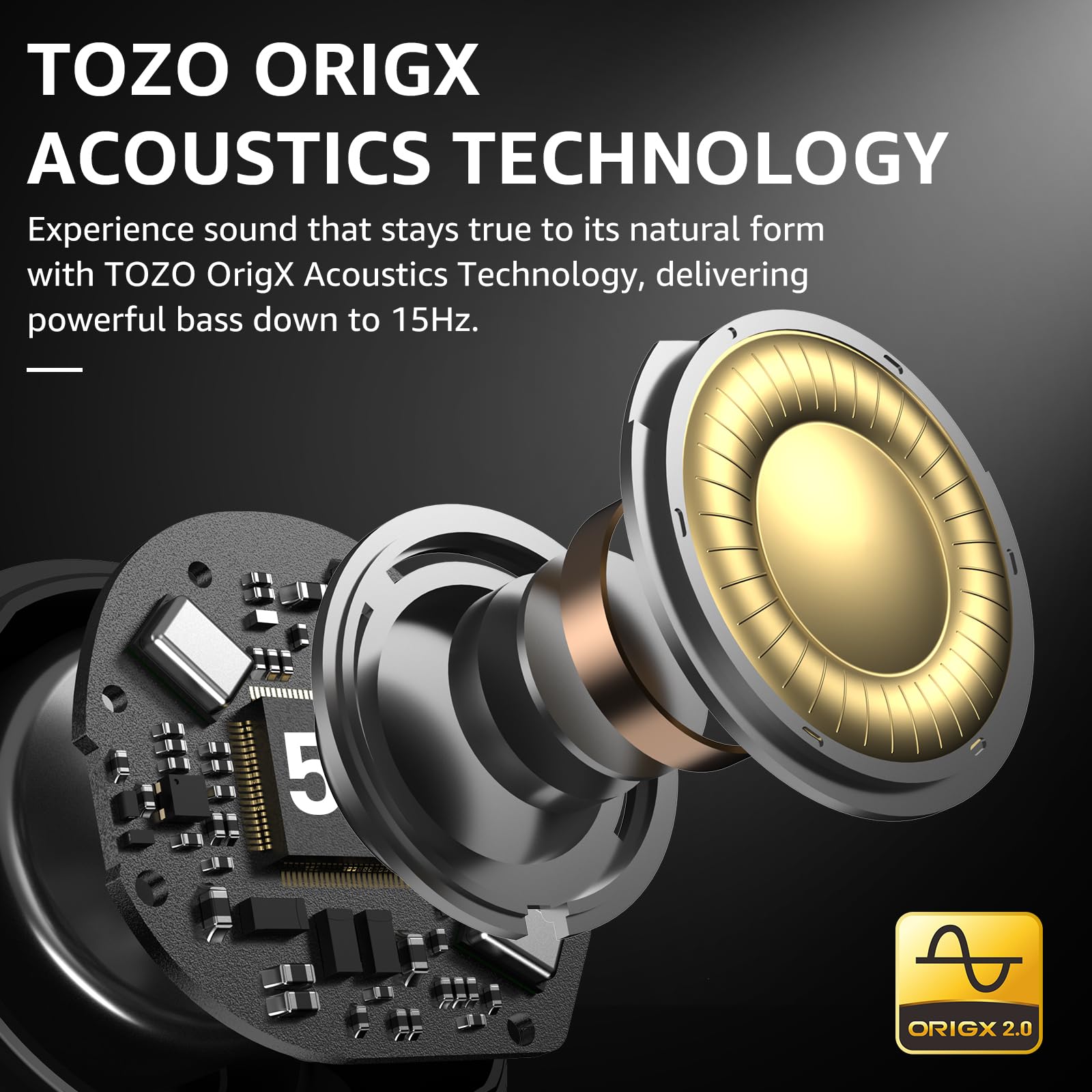 Foto 4 pulgar | Auriculares Inalámbricos Tozo Hybrid Con Cancelación Activa De Ruido, 59 Horas De Reproducción - Venta Internacional.
